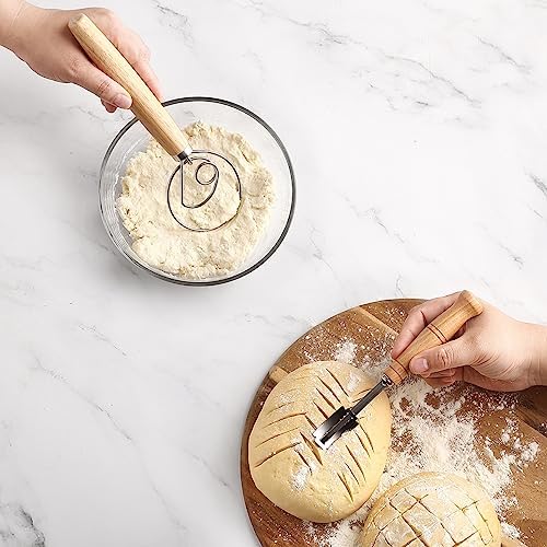 Saint Germain Bakery Premium Round Bread Banneton Basket with Liner - Perfect...