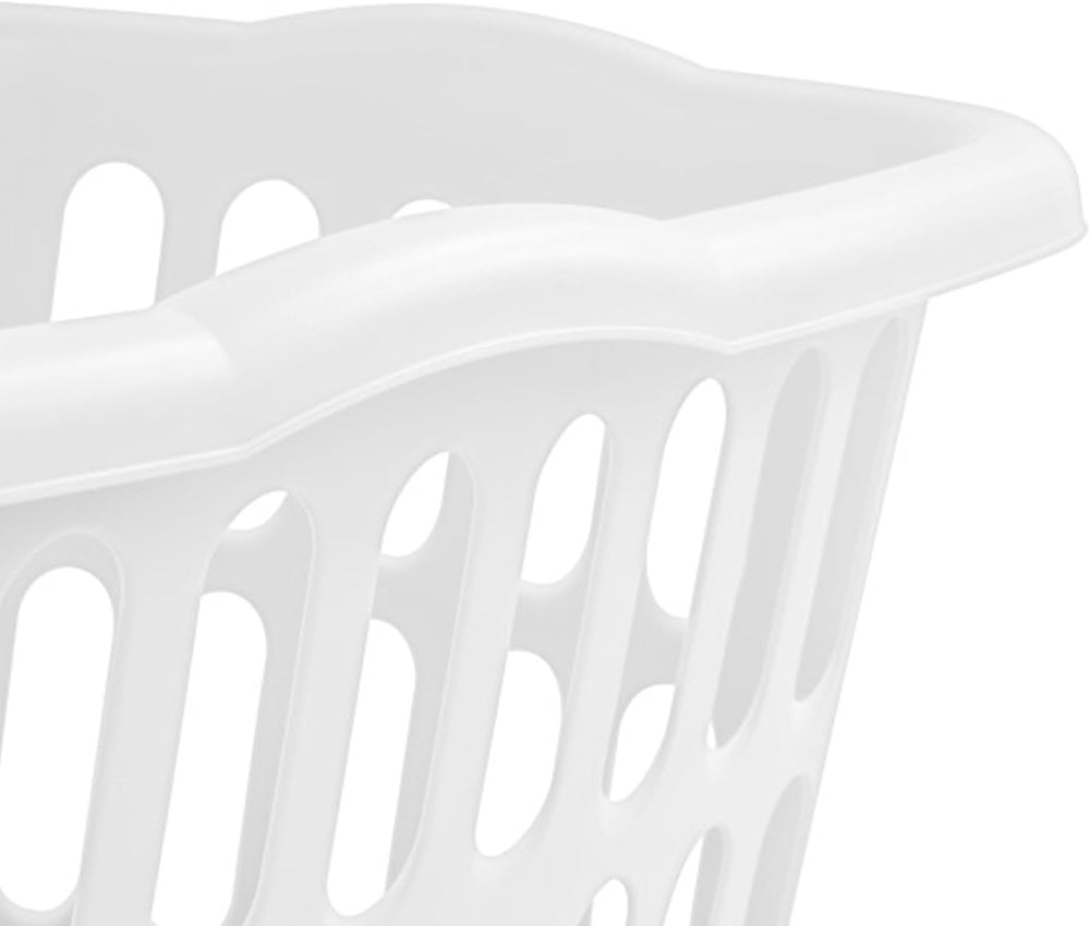 Sterilite 12-Pack Rectangular Laundry Basket, Plastic Clothes Hamper, 1.5 Bus...