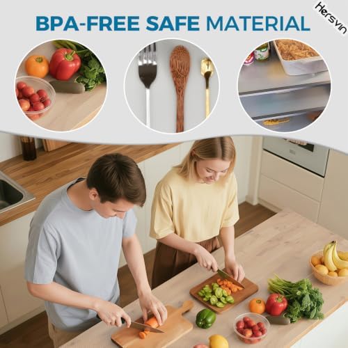 Hersvin Shelf Liners, 20in x 20ft Kitchen Drawer Mats, Non-Adhesive EVA Cupbo...