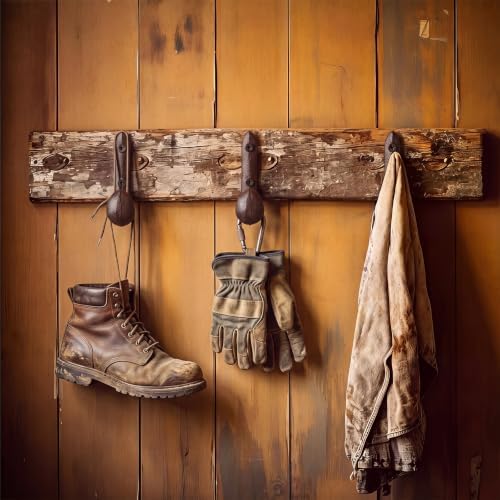 Yalikop 6 Pack Railroad Spike Cast Iron Hooks, Rustic Heavy Duty Wall Hook