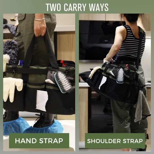 SCAVATA Wearable Cleaning Caddy Organizer with Handle & Shoulder Straps f...