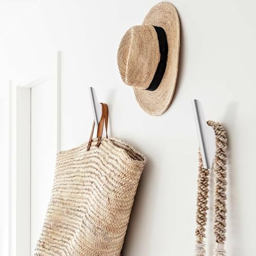 Wood Wall Hooks 4 Pack Coat Hooks Wall Mount, Towel Hooks for Bathrooms