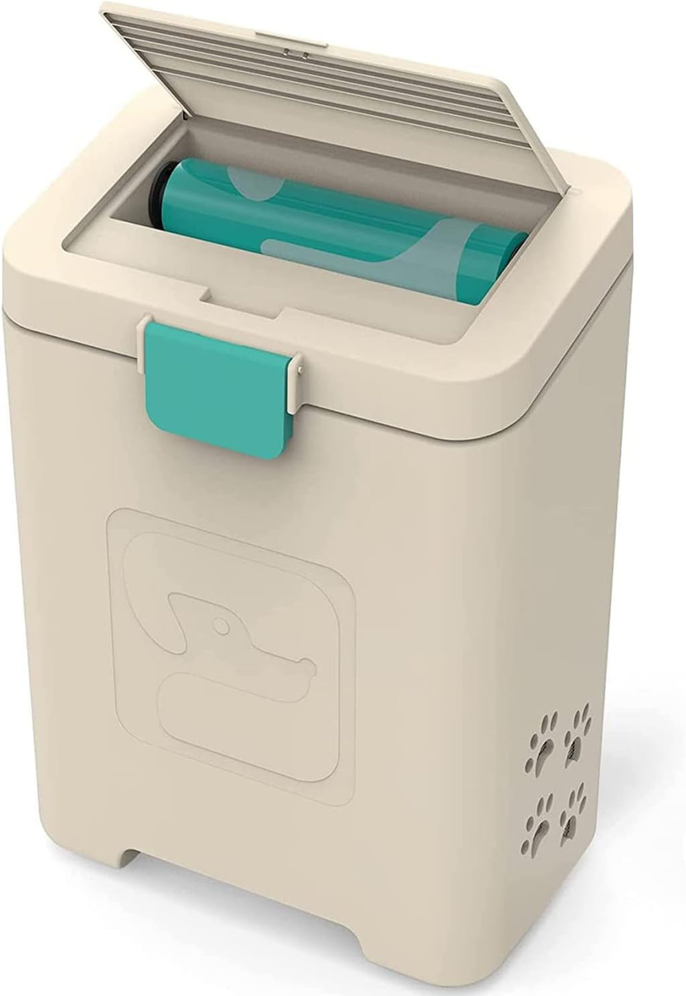 PawPail Cat Waste Station with Trash Can Liners, Suitable for Outdoor Use, Bl...