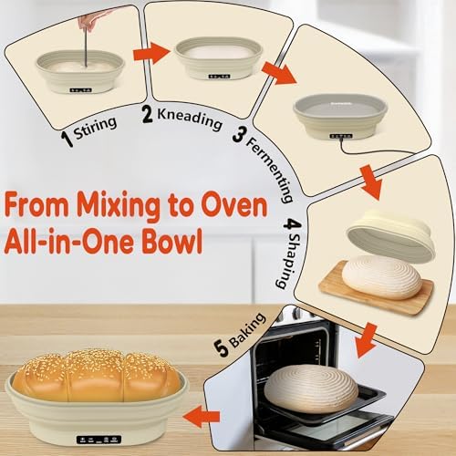 Upgraded Electric Heated Silicone Dough Proofing Box with Reliable Timer &amp...