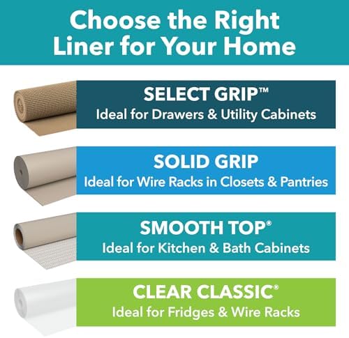 Smooth Top EasyLiner for Cabinets & Drawers, Easy to Install, Shelf Paper...