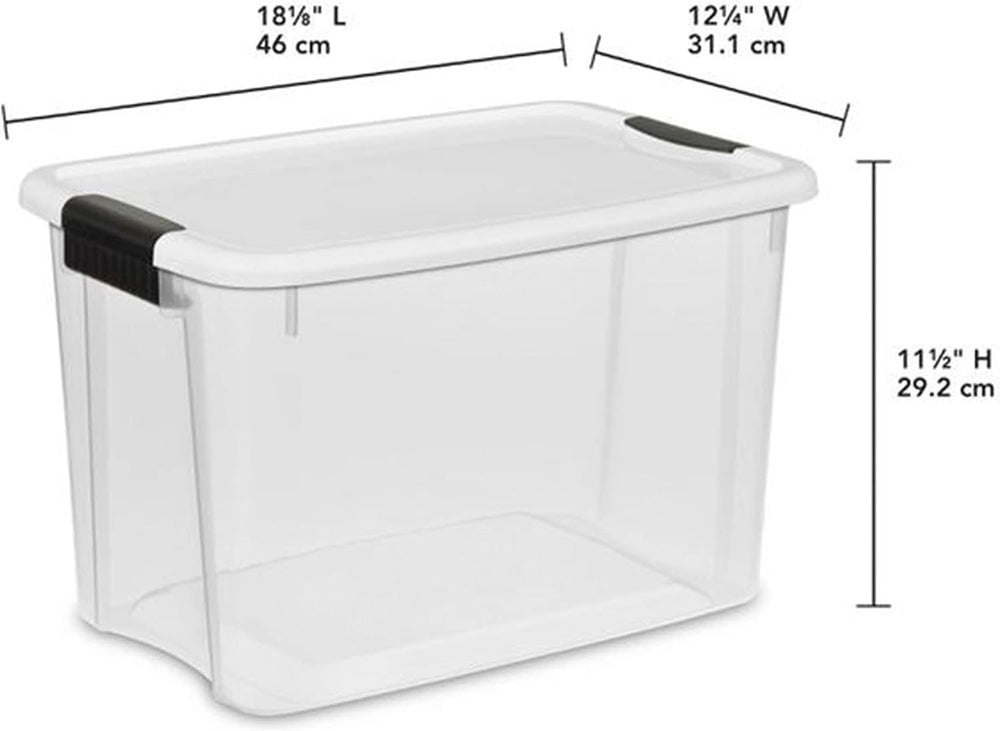 Sterilite Ultra Latch Box, 70 Quart, 4-Pack Bundled with 30 Quart, 6-Pack