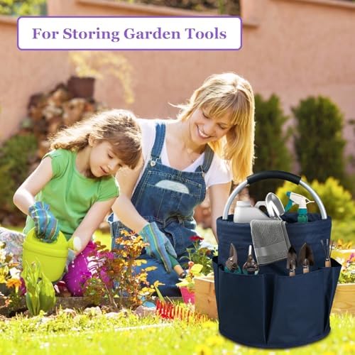 17L Cleaning Caddy for Cleaning Supplies, 2Pieces Portable Garden Tool Bag wi...