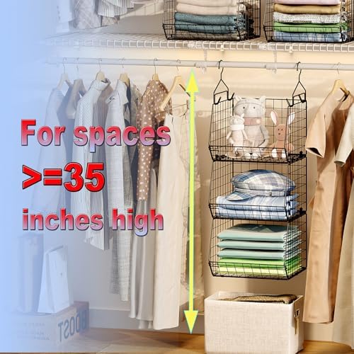 X-cosrack 3-Tier Hanging Closet Organizer, Laundry Room Organization | Space ...