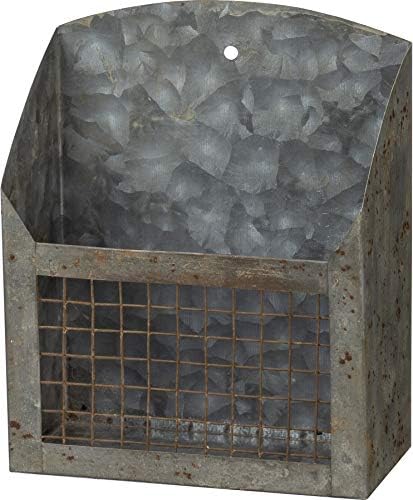 Primitives by Kathy Rustic Farmhouse Wire Bins - Handmade Galvanized Metal fo...