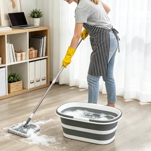 Goderewild 35L Collapsible Laundry Basket, Foldable Mop Bucket