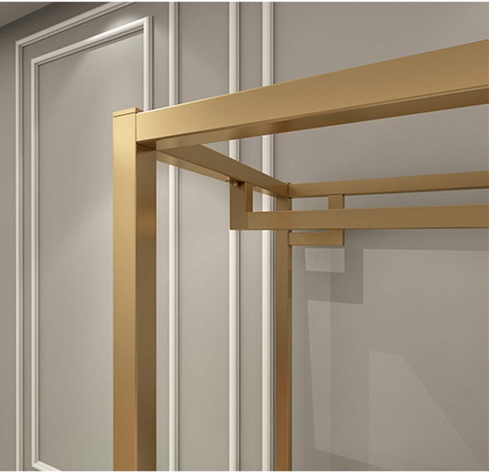 HOMEKAYT Gold Clothing Racks with Shelves, Weeding Dress Retail Clothes Rack,...