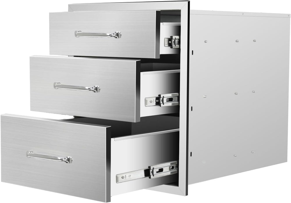 Outdoor Kitchen Drawers 18" W x 21" H x 23" D Flush Mount Trip...