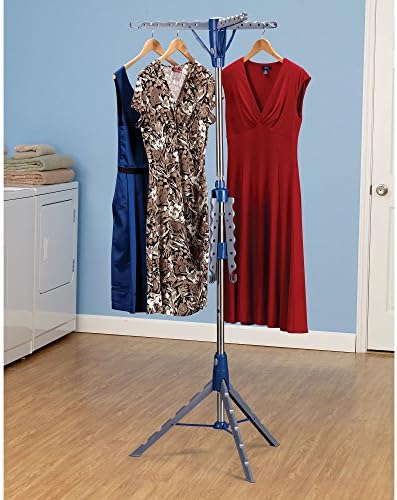Household Essentials 5012-1 Portable 2-Tier Clothes Drying Rack Tri-pod | Dry...