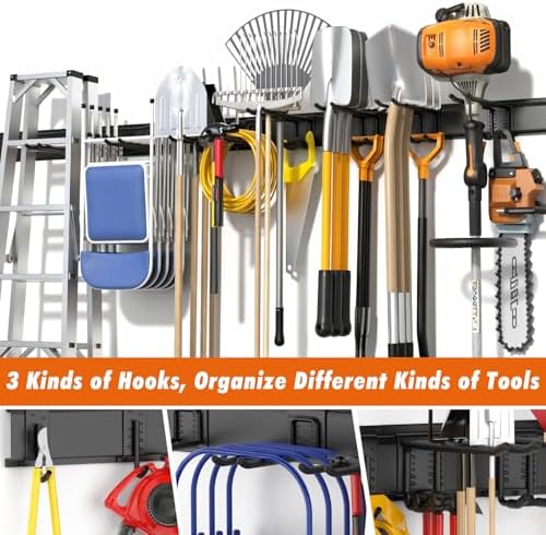 Housolution Garage Wall Organizer 64 Inch - 18Pack Carries 570 lbs