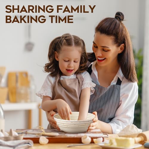 Dimpola Sourdough Baking Kit with Two 9 Inch Banneton Proofing Baskets, Dough...