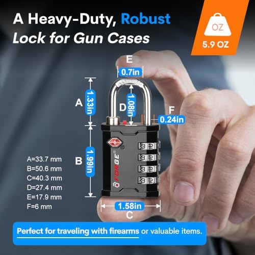 FORGE 4-Digit TSA Approved Travel Locks – TSA008 Key System, Key Duplication ...