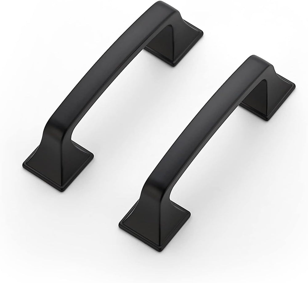 Ravinte Matte Black Square Foot Arch Cabinet Pulls 3 Inch 30 Pack