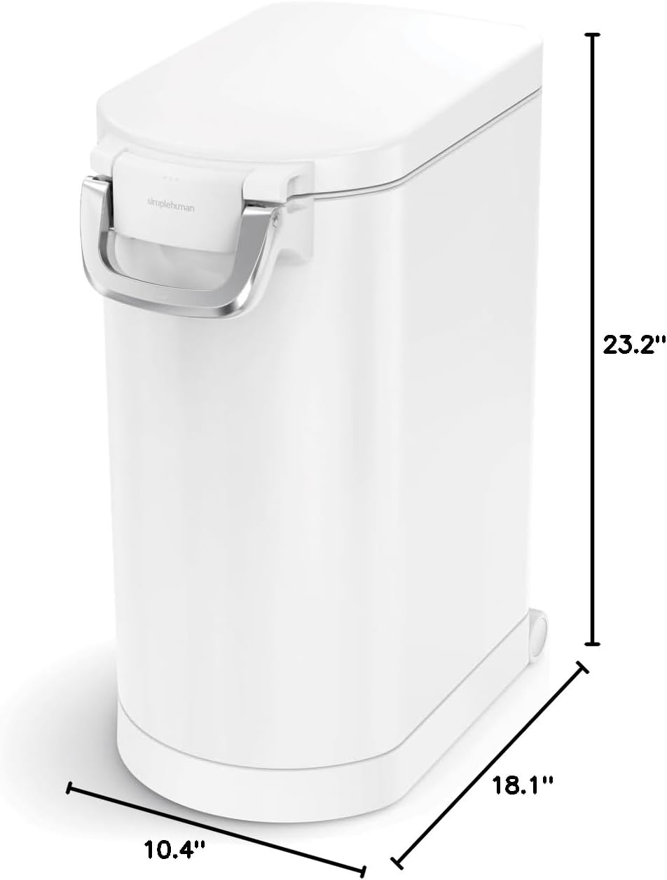 simplehuman Large Pet Food Storage Container, Holds 30-35 lb / 14-16 kg of Dr...
