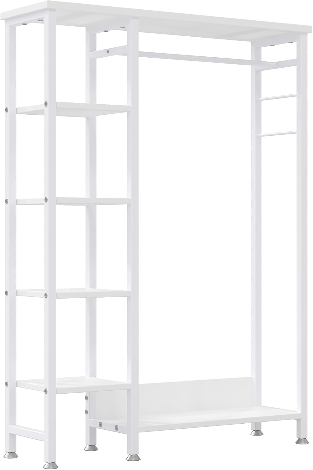 VECELO Open Garment Clothing Rack, Free-Standing Heavy Duty Storage Closet wi...