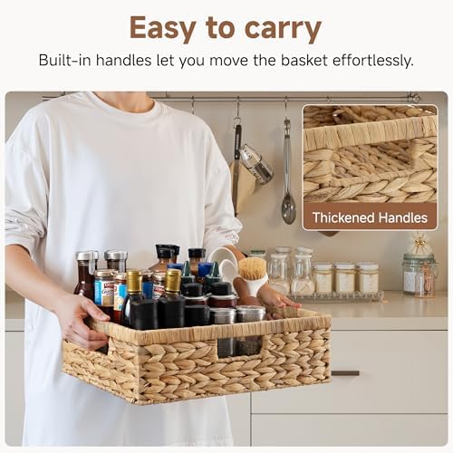 StorageWorks Wicker Storage Baskets for Shelves, Pantry Baskets, 1-Pack