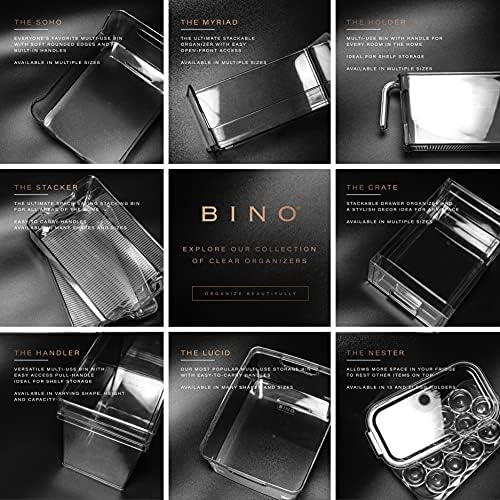 BINO | Stackable Storage Bins, X-Large - 4 Pack | THE STACKER COLLECTION | Cl...