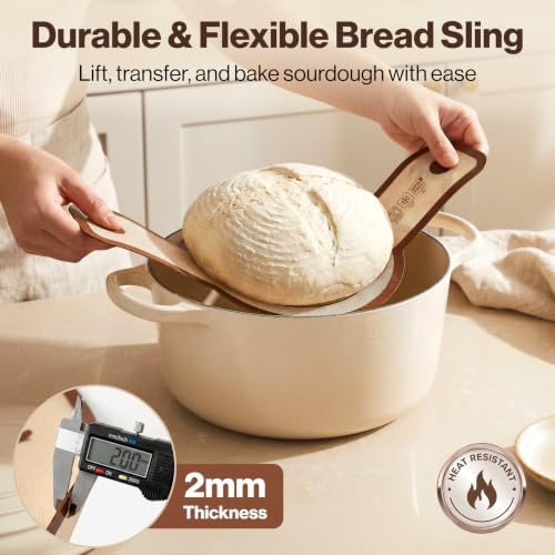 EDELHAUS Sourdough Starter Kit with Round Banneton Proofing Basket