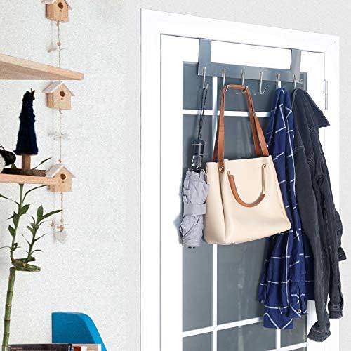 WEBI Over The Door Hooks Door Hanger,Over The Door Towel Rack with 6 Hooks fo...