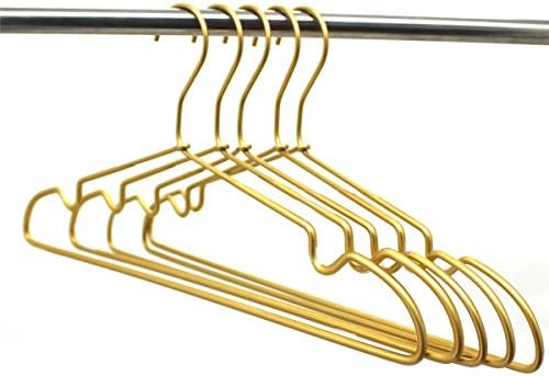Premium Clothes Hangers 16.5" Metal Gold Coat Hangers Non Slip Hook Laun...