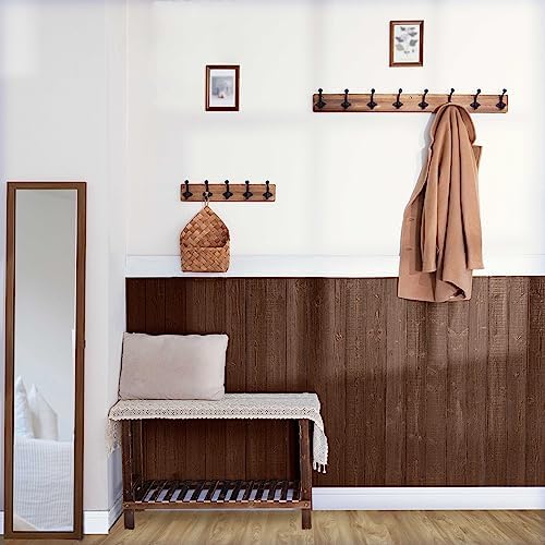 WEBI Rustic Coat Rack Wall Mount,35.43" Long 8 Cast Iron Coat Hooks Wall...