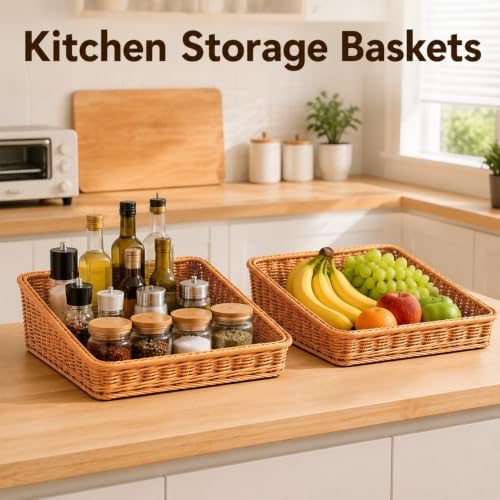 2pcs Trapezoid Shelf Baskets for Storage Space Stackable Organizers Baskets