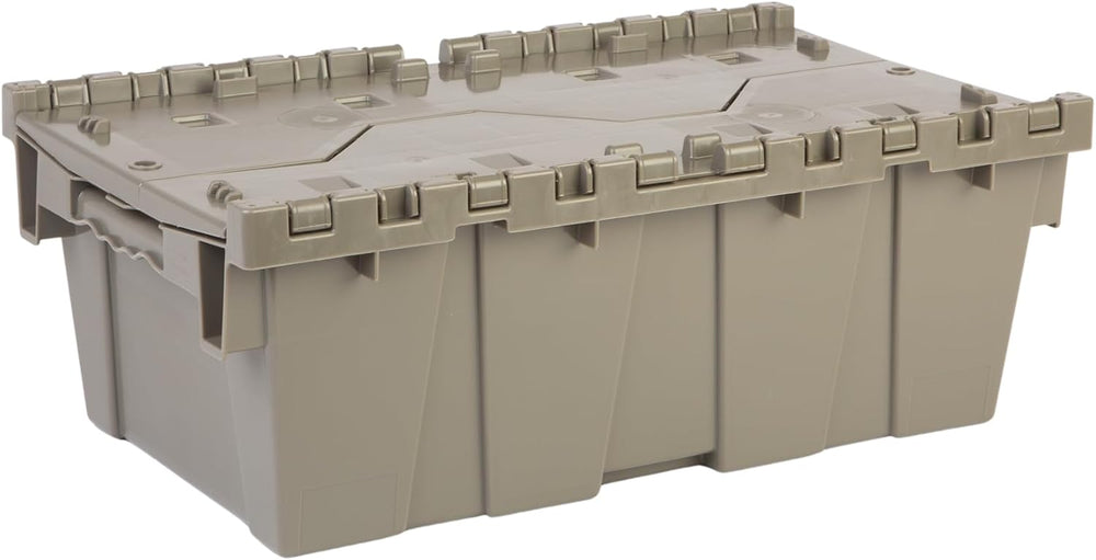 HE HUDSON EXCHANGE 19.6x11.6x7.3” (5 Pack, 3.7 Gallon) Tote with Attached Lid...