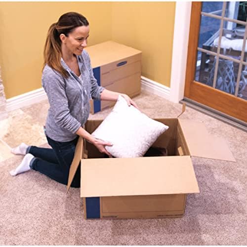 Bankers Box Large Prime Moving Box 6 Pack, Reinforced Handles, Tape-Free Asse...