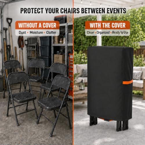 Folding Chair Storage Bag 3 Pack, Waterproof Cover, Holds 5 Chairs