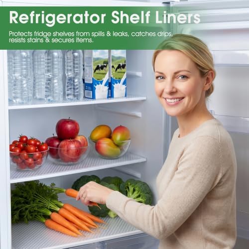 PABUSIOR Clear Shelf Liners for Cabinets: 15" Wide Non-Adhesive Waterproof