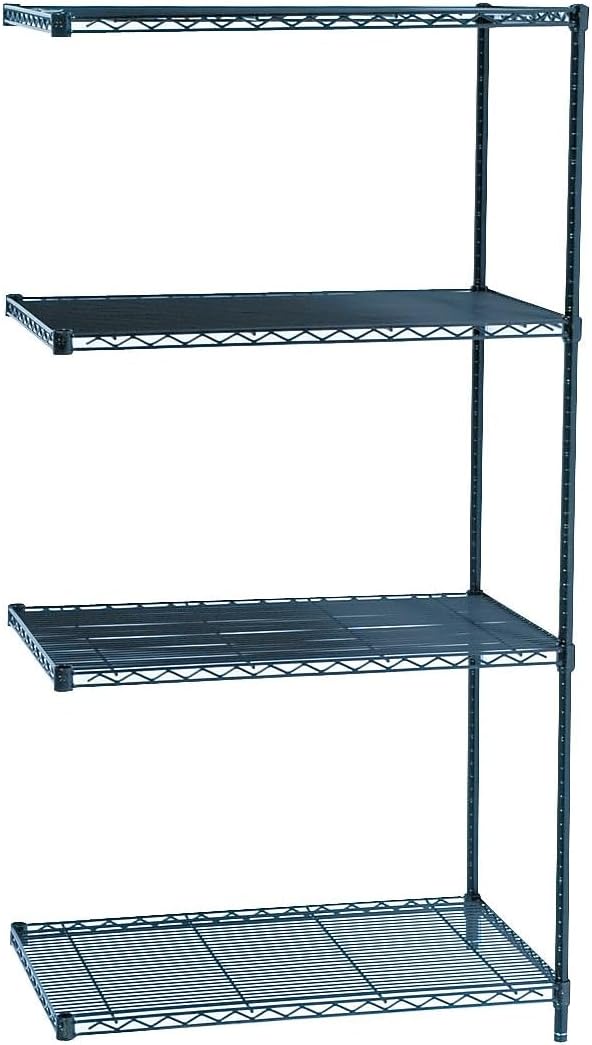 Safco Products 5289BL Industrial Wire Shelving Add-On Unit 36" W x 24&qu...