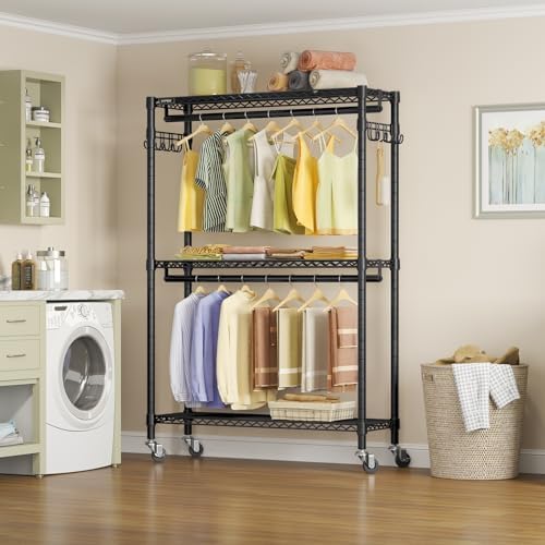 VIPEK R2 Plus Clothes Rack Heavy Duty Rolling Closet for Hanging Clothes