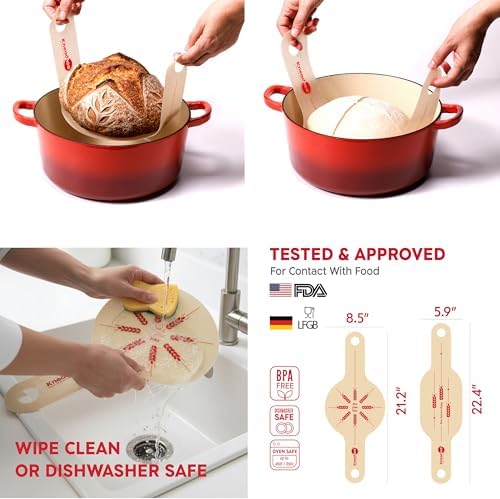 KneadAce Sourdough Starter Kit with Round & Oval Banneton Proofing Baskets