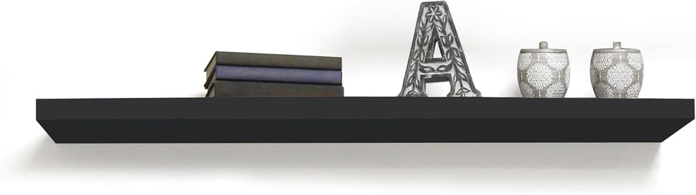 InPlace Invisible Brackets Shelf with Edge - MDF Floating Shelves for Wall wi...