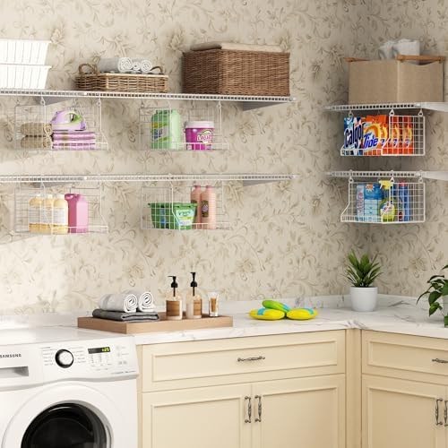 3-Tier Foldable Laundry Basket Organizer with Rotating Hooks(no wire shelf)