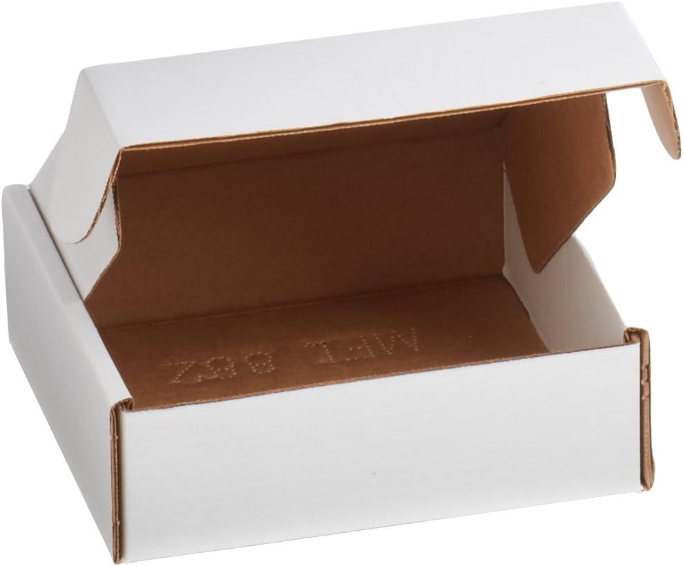 BOX USA White Deluxe Literature Mailers 8x8x2.75 50-Pk Shipping