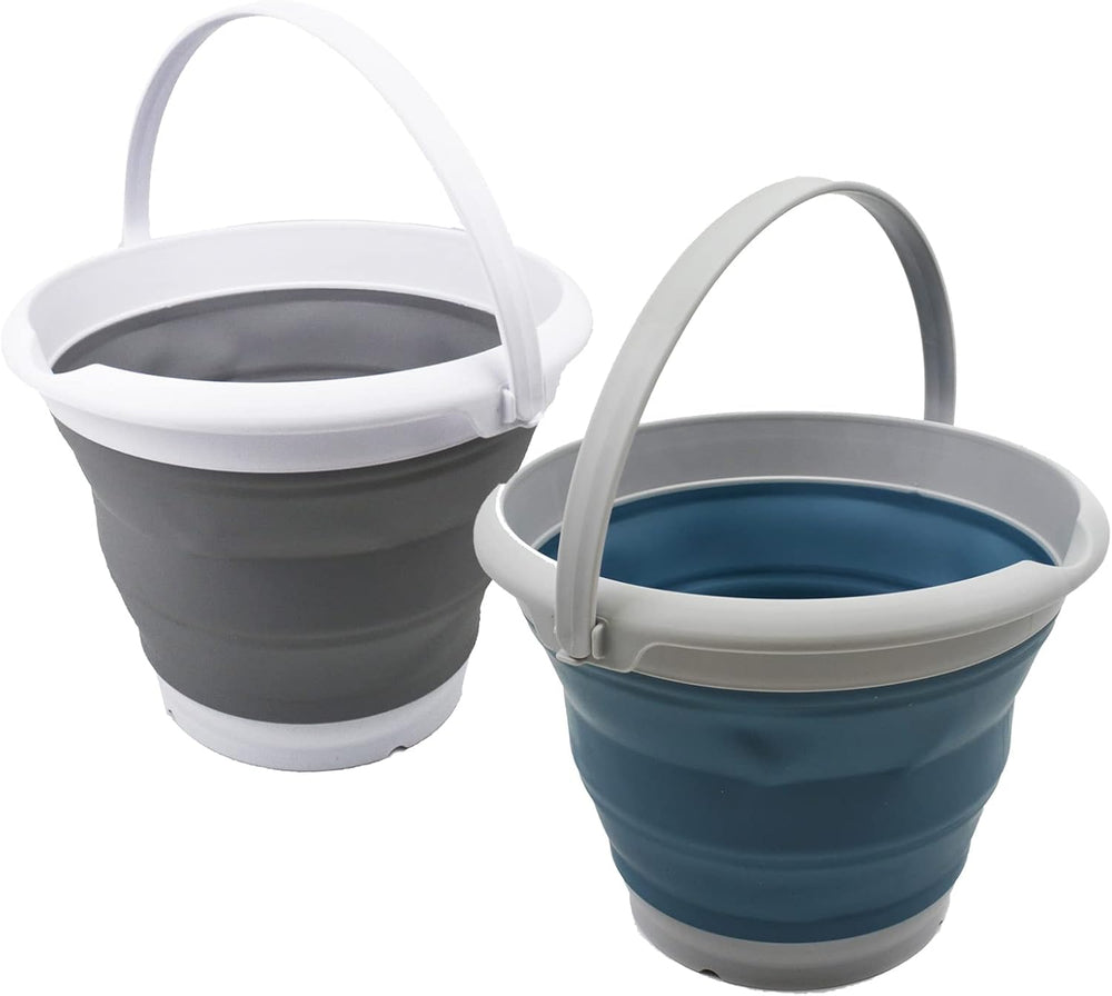 SAMMART 8.5L (2.2 Gallon) Collapsible Plastic Bucket - Foldable Round Tub - P...