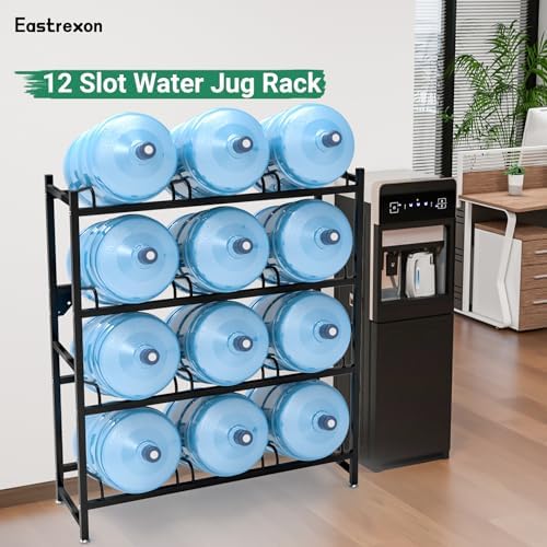 12-Tray 5 Gallon Water Jug Holder，4-Tier Water Jug Rack