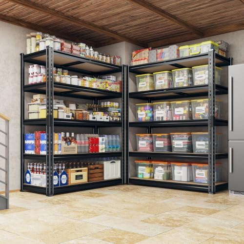 REIBII 2400 LBS Garage Shelving for Basement, Adjustable Shelving Unit