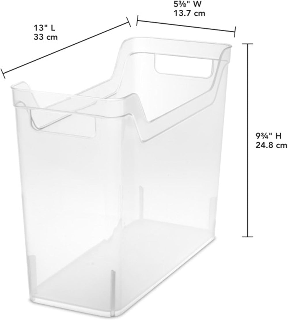 Sterilite Shelf Bin Organizing Plastic Container, Home Kitchen or Office Stor...