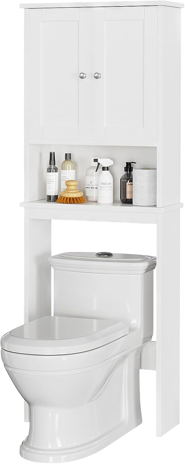 Over the Toilet Storage Cabinet, Bathroom Storage Organizer Over Toilet, Spac...