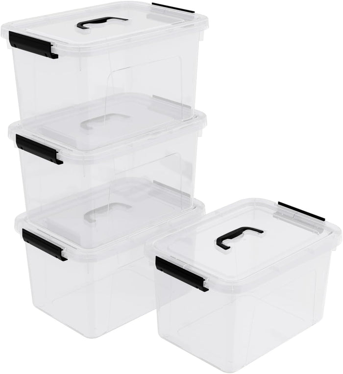 10.5 L Clear Latch Storage Bin