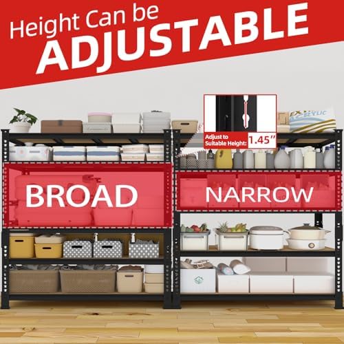 PrimeZone 60" W X 24" D X 72" H Heavy Duty Garage Storage Shel...