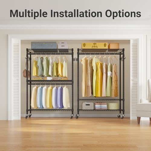 VIPEK R2 Plus Clothes Rack Heavy Duty Rolling Closet for Hanging Clothes