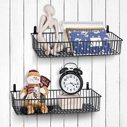 Farmhouse Décor Metal Wire Organizer Storage Basket Bin(4 Pack)-Toilet Paper ...