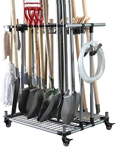 Heavy duty garden tool organizer garage storage holder storage large long far...